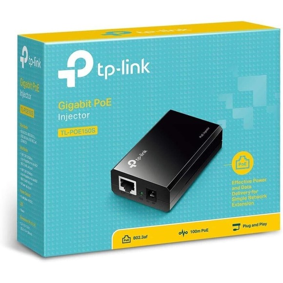 TP-LINK TL-POE150S Gigabit PoE Injector Black - Picture 2 of 5